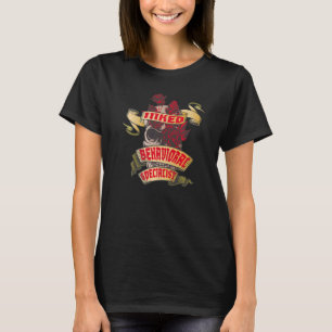Behavioral Specialist Inked Skull & Röd ros Tatt T Shirt