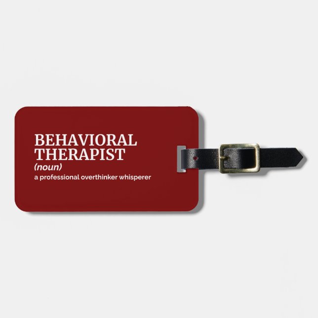 Behavioral Therapist Humor Definition Gift Bagagebricka (Horisontell Framsida)