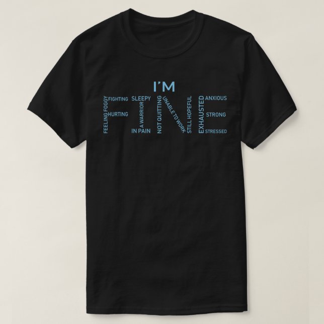 Behcets Disease Awareness Bra Ord Art in this FA T Shirt (Design framsida)