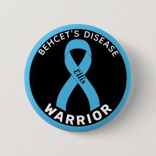 Behcets Disease Warrior Ribbon Black-knapp Knapp
