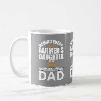 Behind Every Great Farmers Daughter Amazing Dad Co Kaffemugg