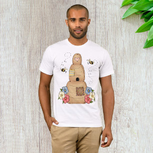Behive med bin och blommor Manar T-Shirt