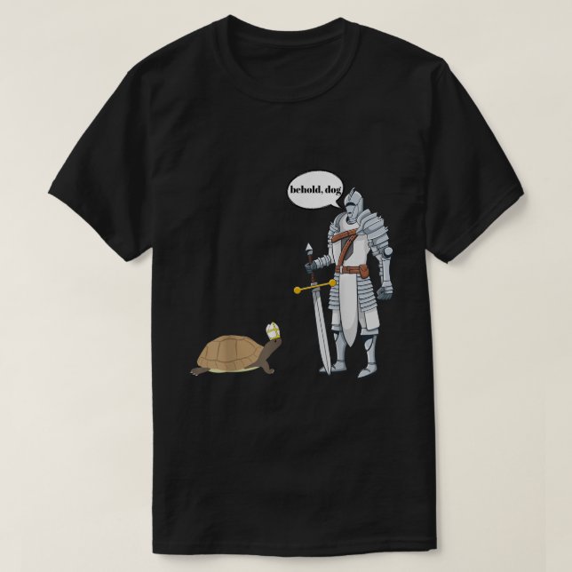 Behold Hund Funny Turtle Wearing A Priest Hat Hila T Shirt (Design framsida)