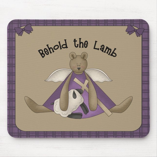 Behold Lamb Christian Mousepad Musmatta (Framsidan)