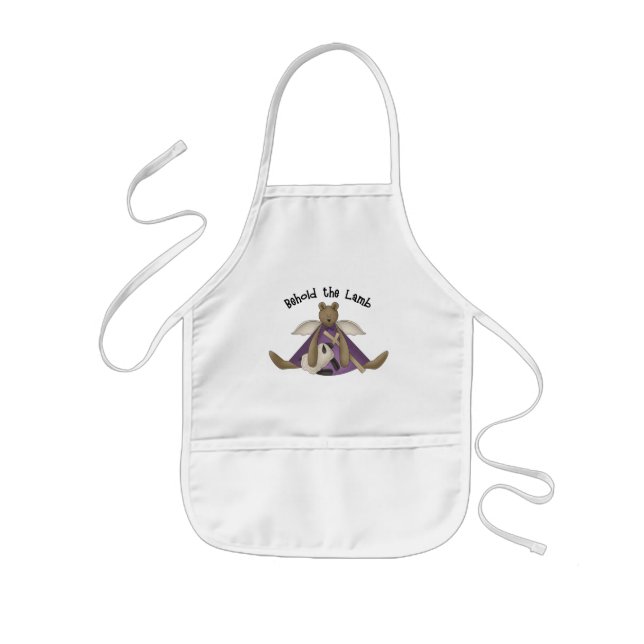 Behold Lamb Påsk Christian Kids Apron Barnförkläde (Framsidan)