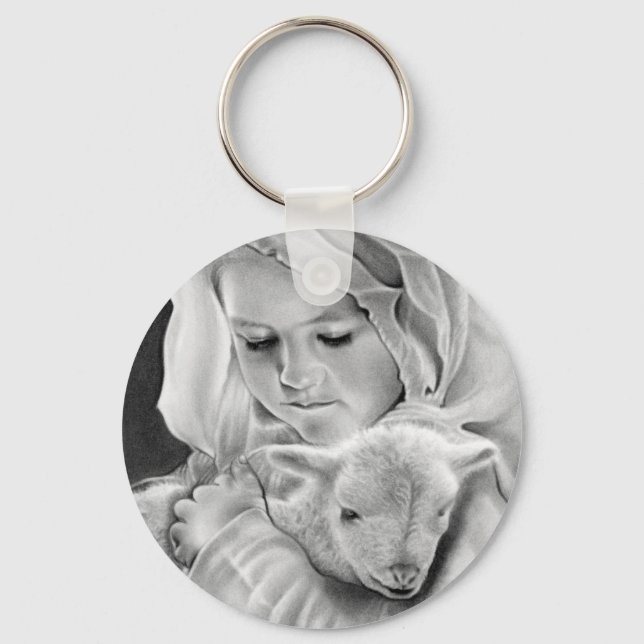 Behold the Lamb of God Keychain Nyckelring (Framsida)