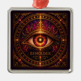 BEHOLDER Premium Fyrkantig Prydnad Julgransprydnad Metall