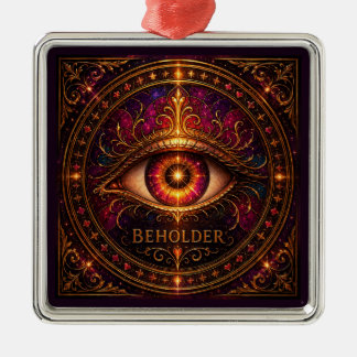 BEHOLDER Premium Fyrkantig Prydnad Julgransprydnad Metall