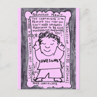 Behörighet krävs inte - vykort