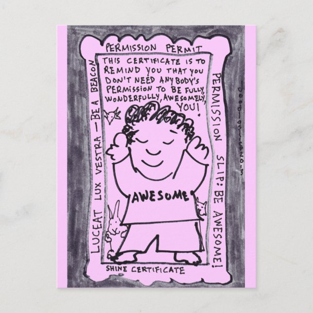 Behörighet krävs inte - vykort (Framsida)