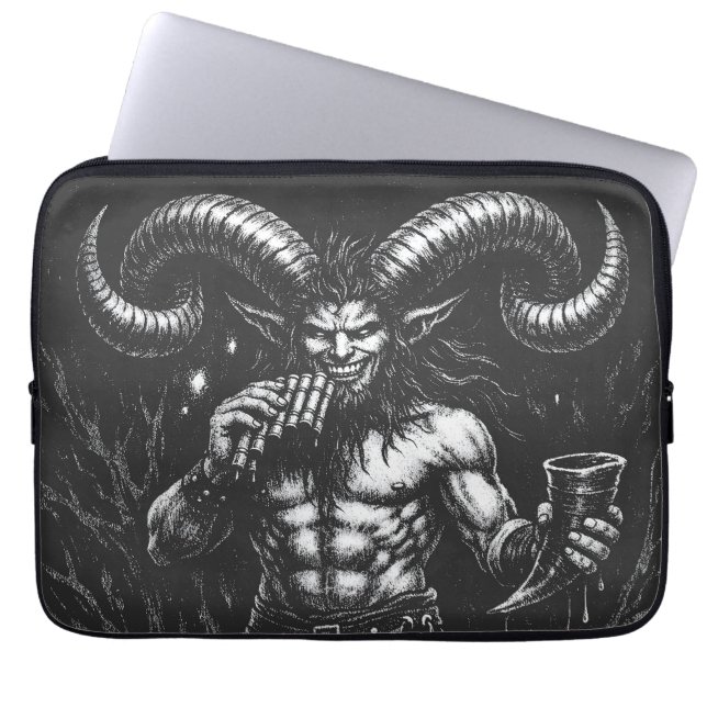 Behörnad Vintersatyr — av BurnsInHell Laptop Fodral (Framsidan)