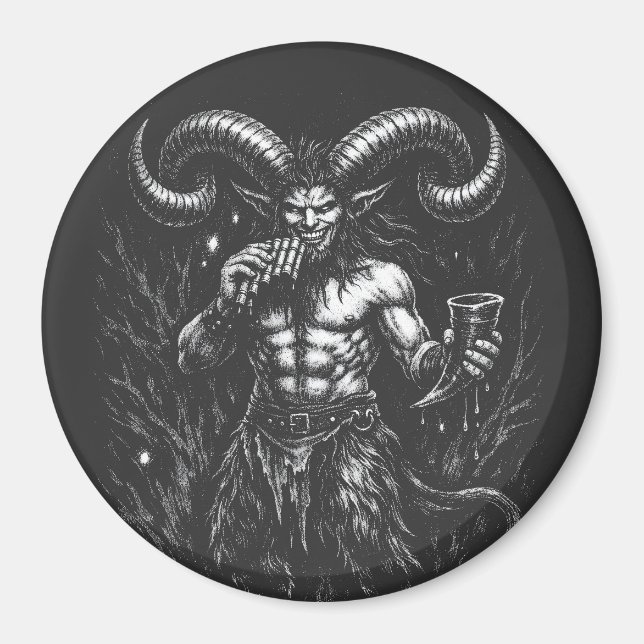 Behörnad Vintersatyr — av BurnsInHell Magnet (Framsidan)