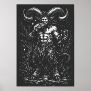 Behörnad Vintersatyr — av BurnsInHell Poster