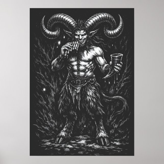 Behörnad Vintersatyr — av BurnsInHell Poster (Framsidan)