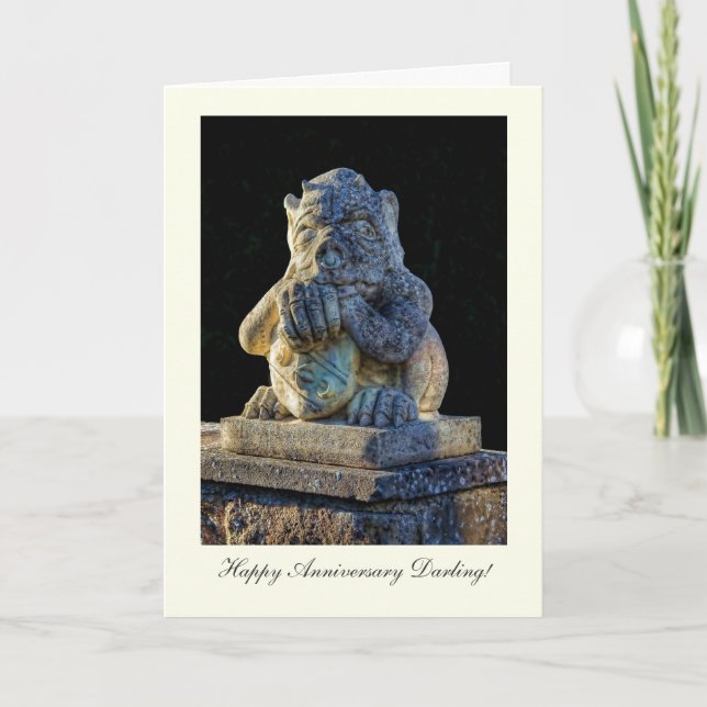 Behornade Varliga Grotesk - Lycklig årsdag Älsklin Kort (Framsida)