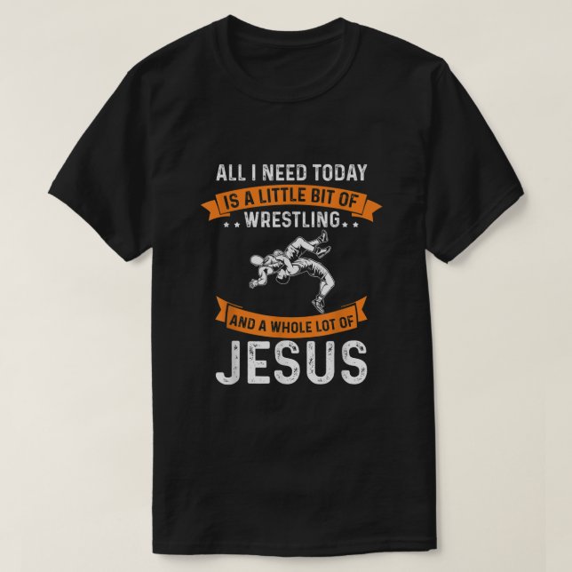Behov av brottning och Jesus Kristus Kärlek Sport T Shirt (Design framsida)