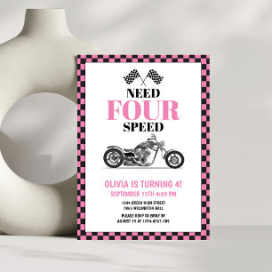Behov av fyra snabba Rosor vid hög bike fjärde föd Inbjudningar