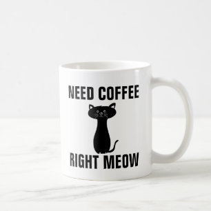 BEHOV AV KAFEE-HÖGER MEOW CAT KAFFE KOPPAR