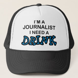 Behöv en drink - journalist keps
