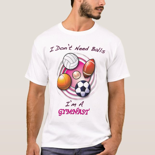 behöv inte bollar t-shirt (Framsida)