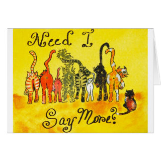 Behov mig något att säga mer hälsningskort