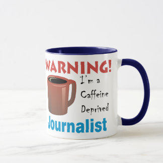 Behöva journalist för koffein mugg
