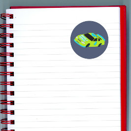 Behöver 4-hastighets tävlingsbil Pojkar 4-års föde Runt Klistermärke