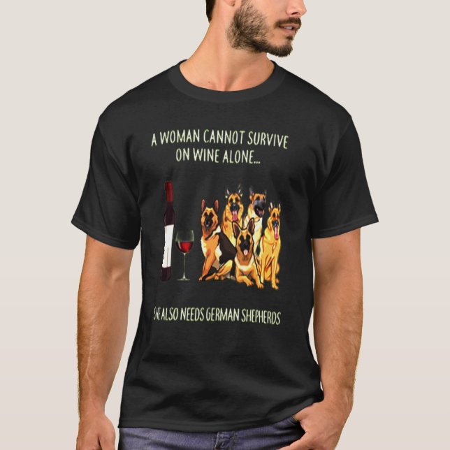 Behöver även tysk shepherd t shirt (Framsida)