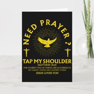Behöver bön knacka på min axel tro kristen Jesus Kort