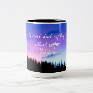 Behöver Coffee Funny säga Två-Tonad Mugg