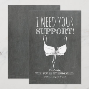 Behöver du din supportfunktion Frieri av Bridesmai Inbjudningar