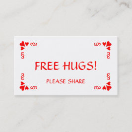 Behöver du en Hug? Ge ut ett gratis hakkort! Visitkort