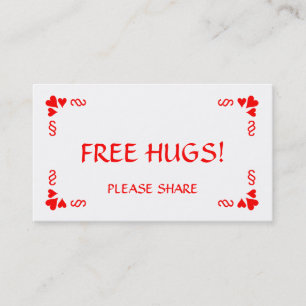 Behöver du en Hug? Ge ut ett gratis hakkort! Visitkort