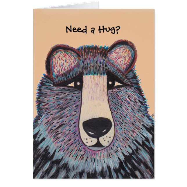 Behöver du en Hug? Hälsningskort (Framsidan)