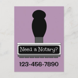 Behöver du en notarie? Rubber Frimärke Vykort
