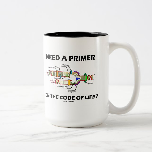 Behöver du en prägel på livets regler? DNA Humor Två-Tonad Mugg (Höger)