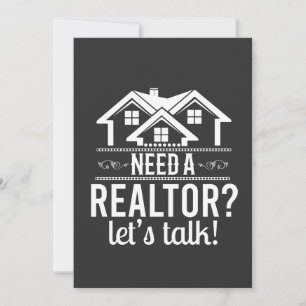 Behöver du en Realtor? Låt oss Talk Real Gods Agen Inbjudningar