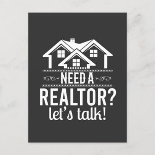 Behöver du en Realtor? Låt oss Talk Real Gods Agen Vykort