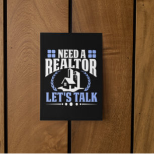 Behöver du en Realtor? Låt oss Talk Real Gods Agen Vykort