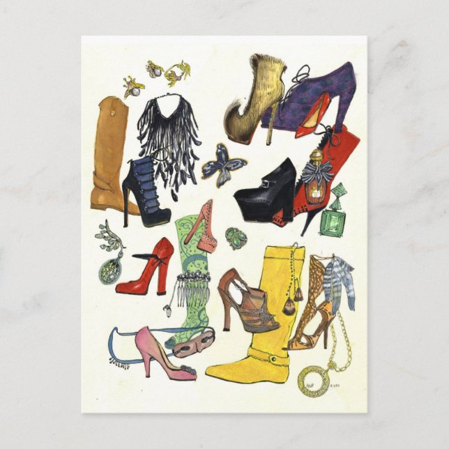 Behöver du ett nytt par? Vackra skor! Vykort (Framsida)