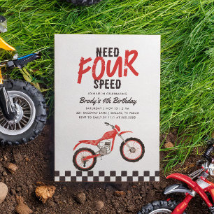 Behöver du fyra hastigheter Red Dirt Bike Boy 4e f Inbjudningar