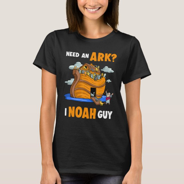 Behöver en Ark I Noah Guy Cat Kattunge Christian P T Shirt (Framsida)