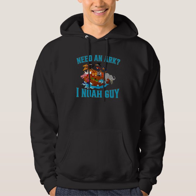 Behöver en ark jag Noa kille  Djur Hoodie (Framsida)