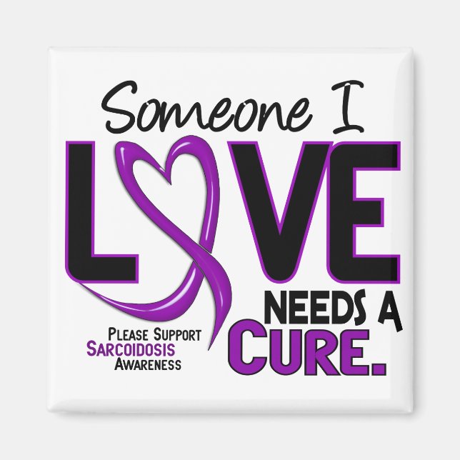 BEHÖVER EN CURE 2 SARCOIDOSIS T-Shirts & Gifts Magnet (Framsidan)