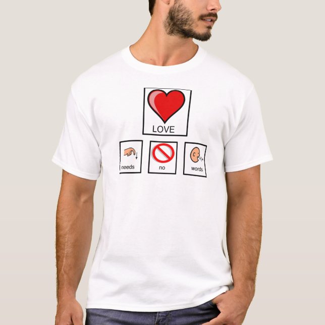Behöver ingen ord t-shirt (Framsida)