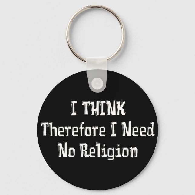 Behöver inte religion nyckelring (Framsida)