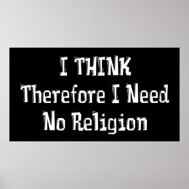 Behöver inte religion poster (Framsidan)