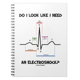 Behöver jag en elchock? EKG ECG Anteckningsbok Med Spiral