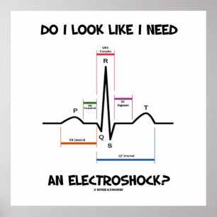 Behöver jag en elchock? EKG ECG Poster