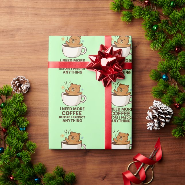 Behöver kaffe innan man förutspår något Groundhog  Presentpapper (Julgåva)